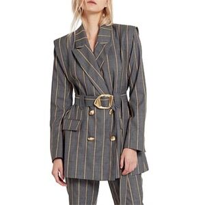 Aje Adrienne Blazer size 6 *missing belt and button